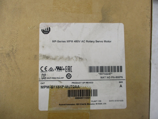 ALLEN BRADLEY MPM-B1151F-MJ72AA SER. A 480V 2.71A NSMP