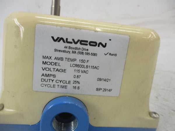 VALVCON LCR600LS115AC 115VAC 0.87A NSNP