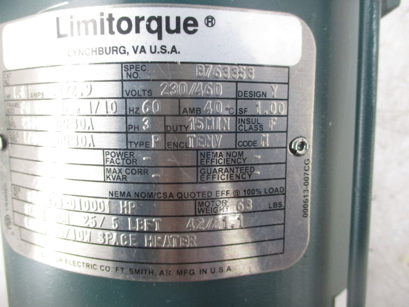 LIMITORQUE B763353 230/460V 5.8/2.9A NSNP
