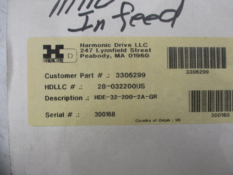 HARMONIC DRIVE HDE-32-200-2A-GR NSMP