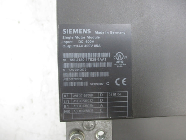 SIEMENS 6SL3120-1TE28-5AA1 400V 85A NSNP