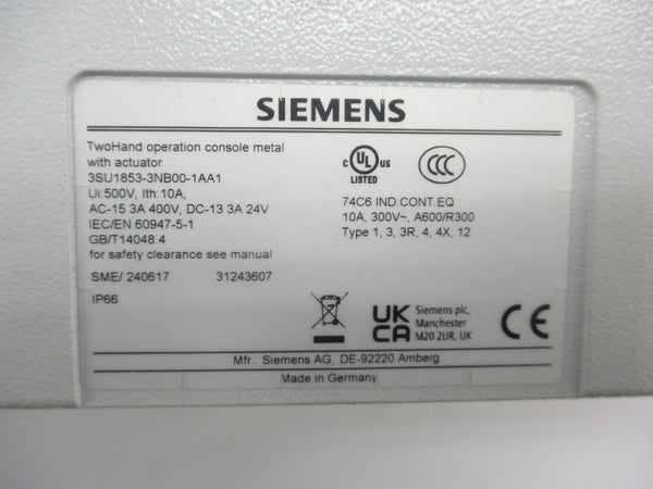 SIEMENS 3SU1853-3NB00-1AA1 400V 3A NSMP
