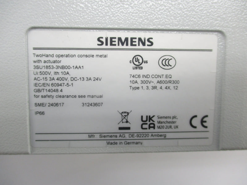 SIEMENS 3SU1853-3NB00-1AA1 400V 3A NSMP