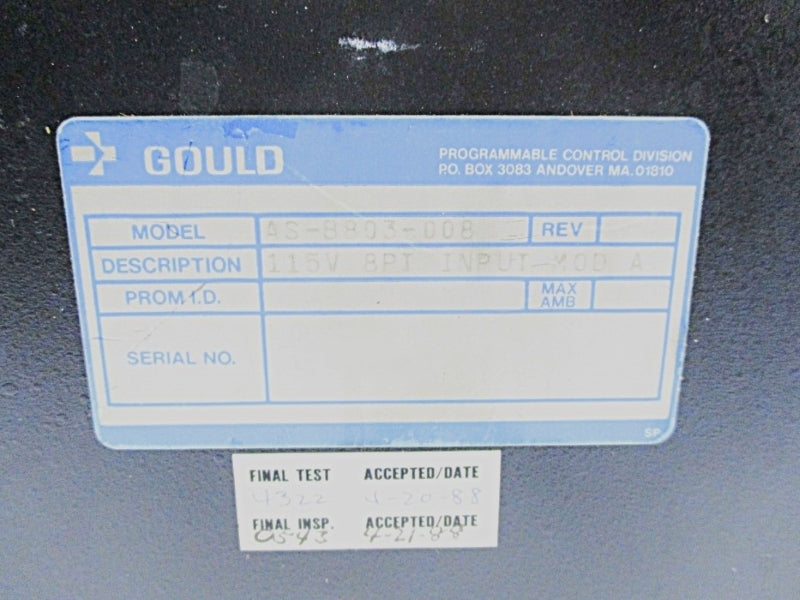 GOULD AS-B803-008 115V UNMP