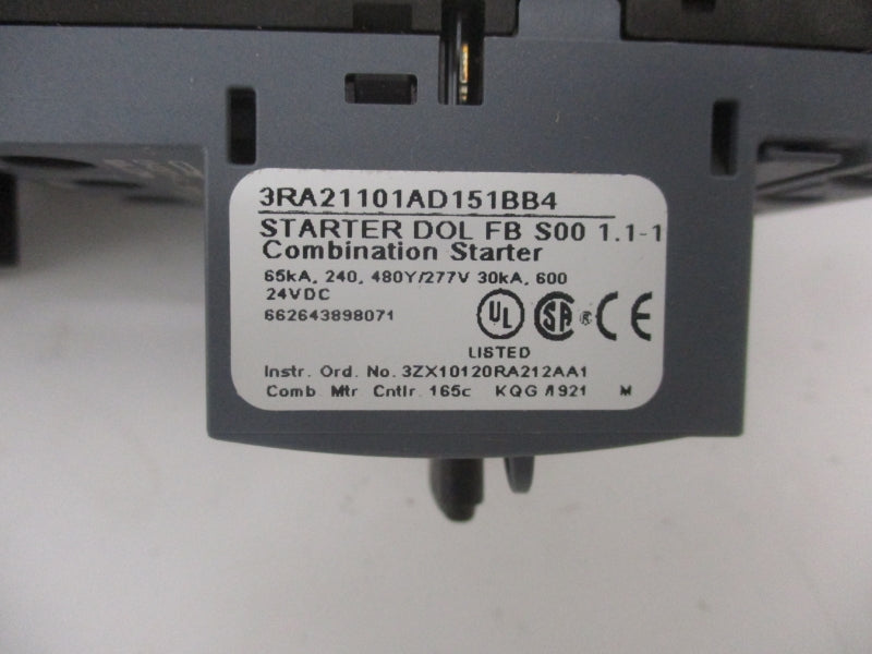 SIEMENS 3RA21101AD151BB4 24VDC 1.1-1.6A NSMP
