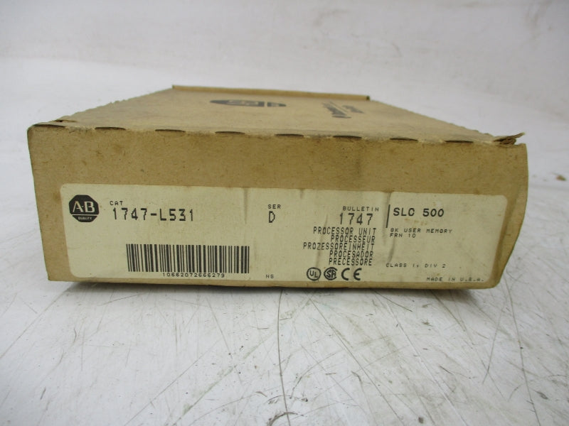 ALLEN BRADLEY 1747-L531 SER. D F/W 10 (NO KEY) NSMP