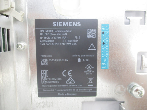 SIEMENS 6FC5312-0DA00-1AA1 24V 2.9A NSMP
