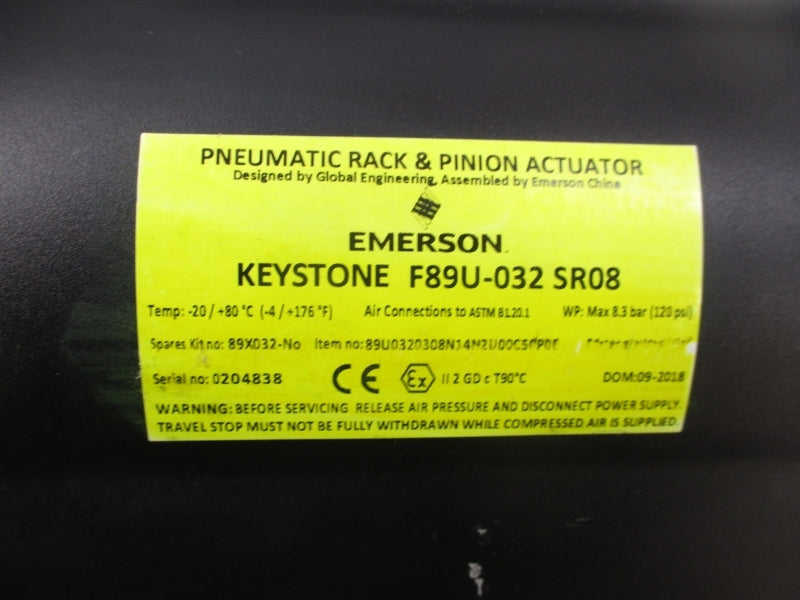 EMERSON F89U-032 SR08 120PSI NSNP