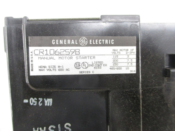 GENERAL ELECTRIC CR1062S9B SER. C 460/600VAC NSMP
