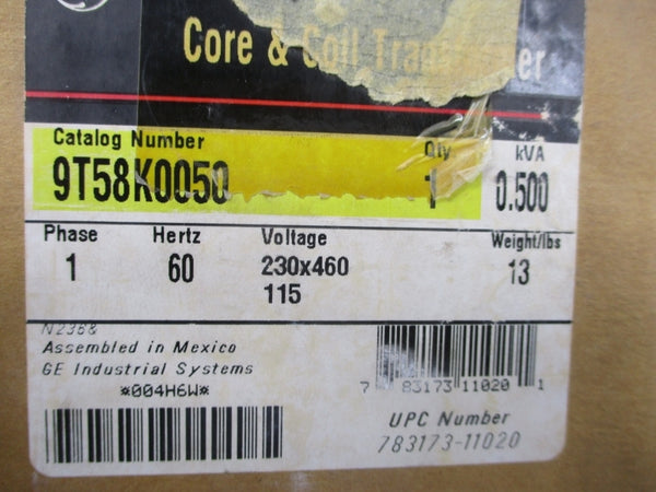 GENERAL ELECTRIC 9T58K0050 110/115/120V NSMP