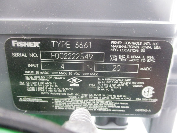 FISHER 3661 UNMP