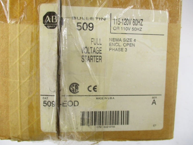 ALLEN BRADLEY 509-EOD SER. A 110/115-120V 135A (BR/WH) NSMP