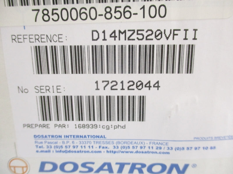 DOSATRON D14MZ520VFII 7-57PSI NSMP