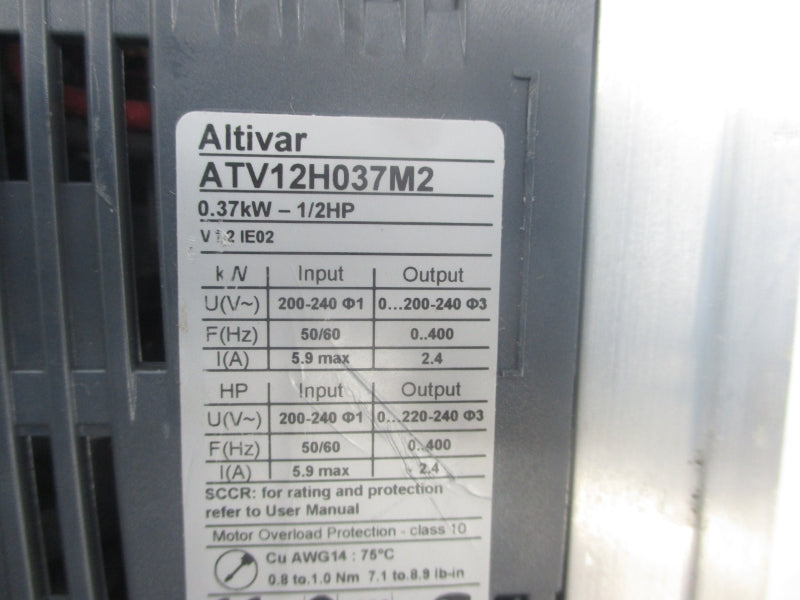SCHNEIDER ELECTRIC ATV12H037M2 200-240V 5.9A (AS PICTURED) NSNP