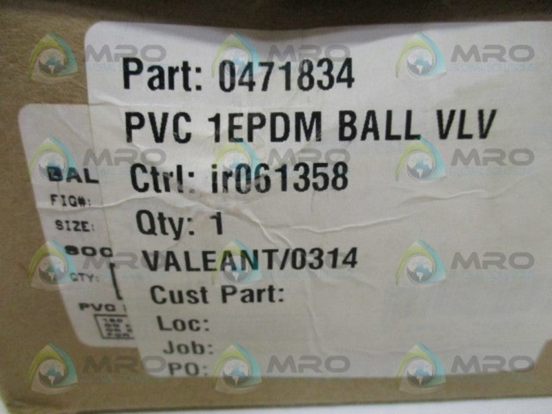 CHEMTROL 1EPDM BALL VALVE 1" NSMP