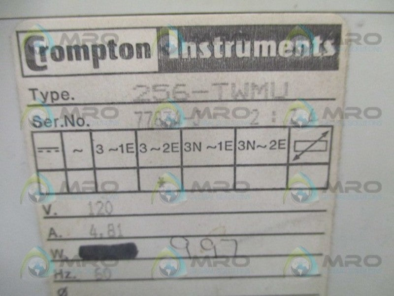 CROMPTON PALADIN 256-TWMU TRANSDUCER 120V (AS PICTURED) UNMP