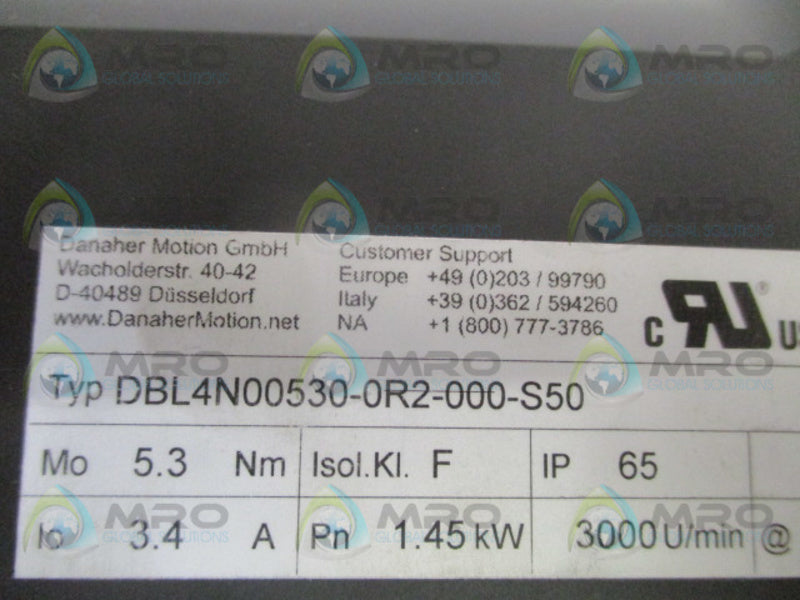 DANAHER MOTION DBL4N00530-0R2-000-S50 NSNP