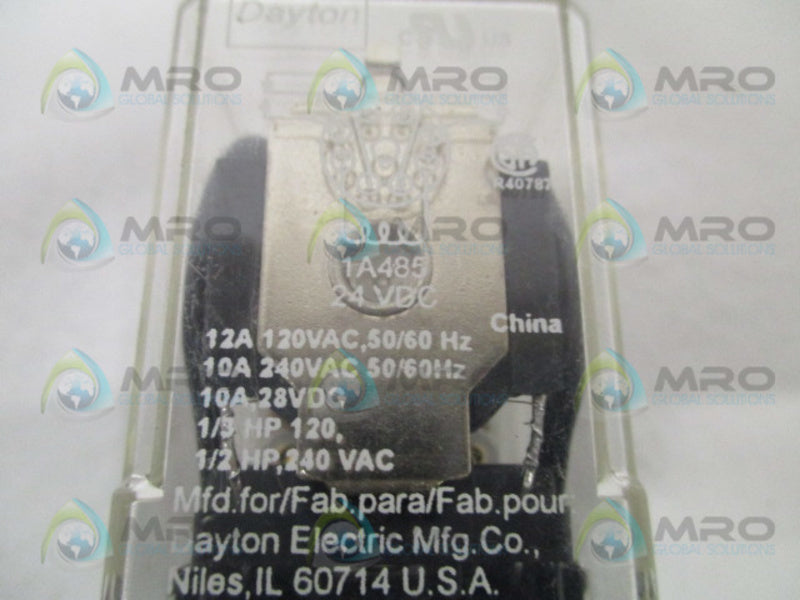 DAYTON 1A485 RELAY 24VDC UNMP