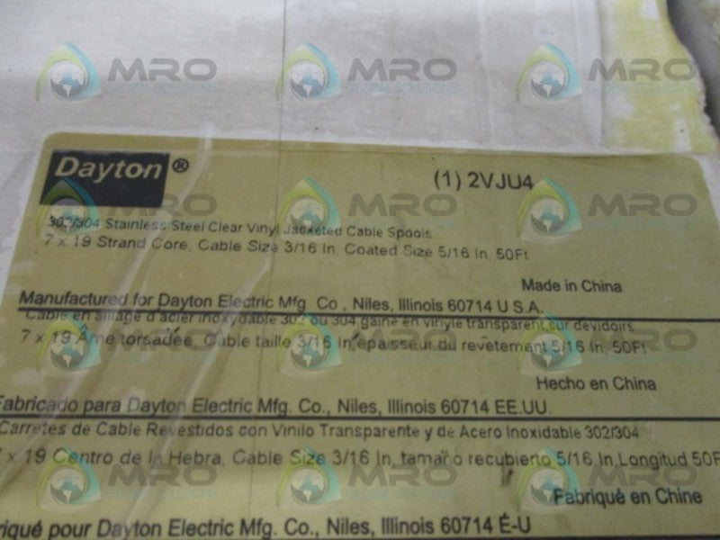 DAYTON 2VJU4 CABLE UNMP