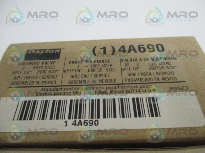 DAYTON 4A690 SOLENOID VALVE 1/8"  NSMP
