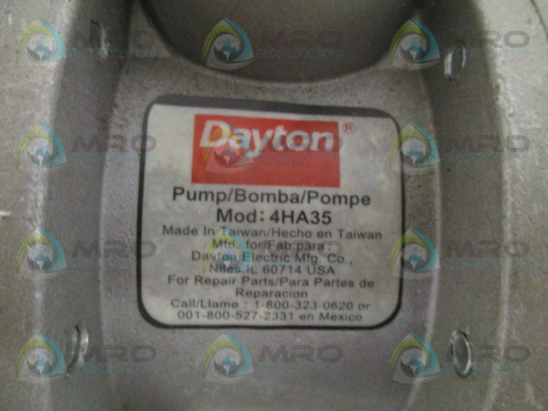 DAYTON 4HA35 ROTARY DRUM PUMP NSMP
