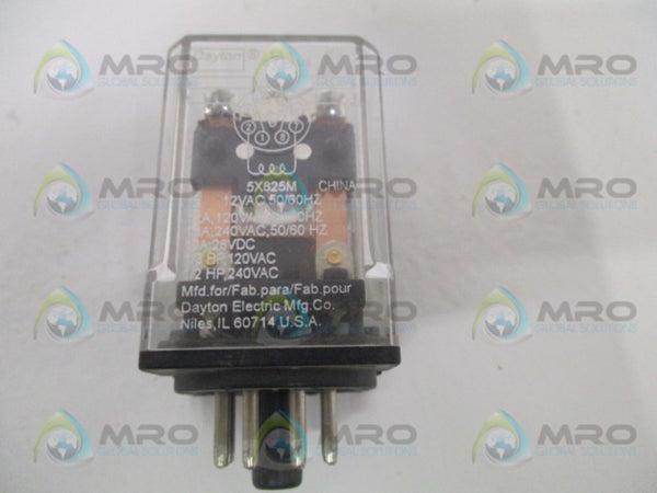 DAYTON 5X825M RELAY 12VAC NSMP