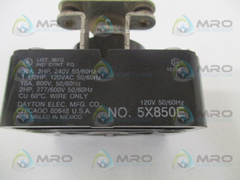 DAYTON 5X850E POWER RELAY 120V  UNMP