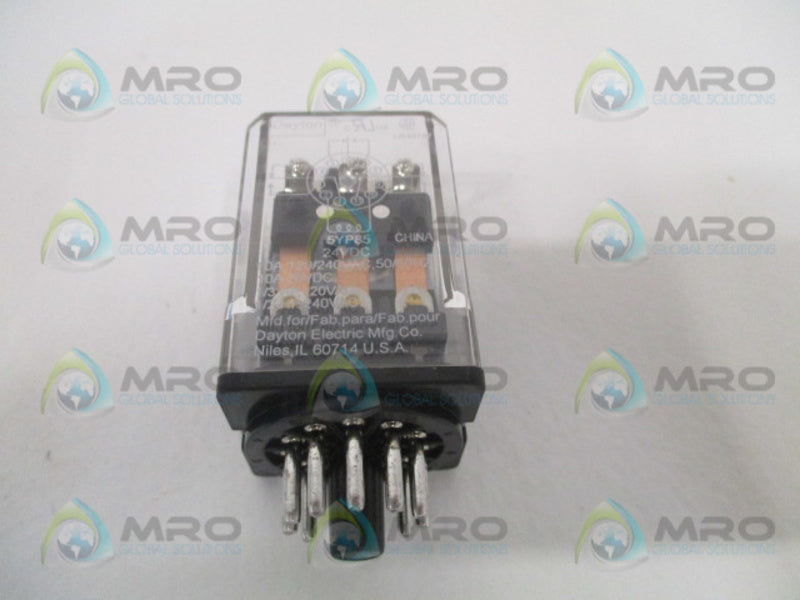 DAYTON 5YP85 RELAY 24VDC NSMP
