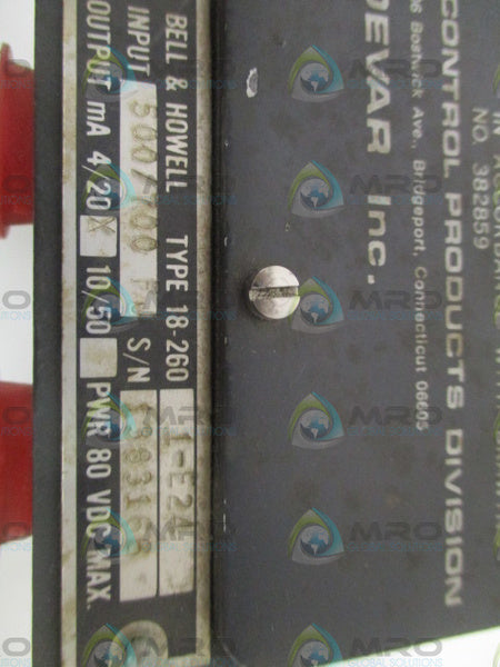 DEVAR 18-260-1E24 2-WIRE MV/TC ISOLATED TRANSMITTER UNMP