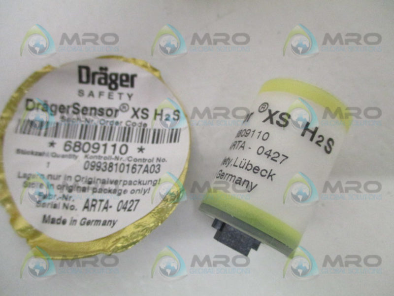 DRAGER XS 6809110 ELECTROCHEMICAL SENSOR HYDROGEN SULFIDE NSNP