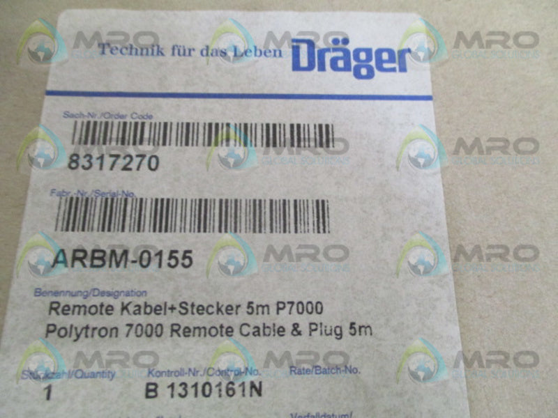 DRAGER 8317270 P3U REMOTE ADAPTER *NEW IN BOX*