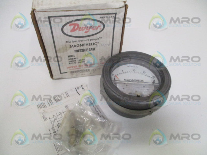 DWYER 2220C PRESSURE GAGE 0-20 LBS PER SQ. IN. *NEW IN BOX*