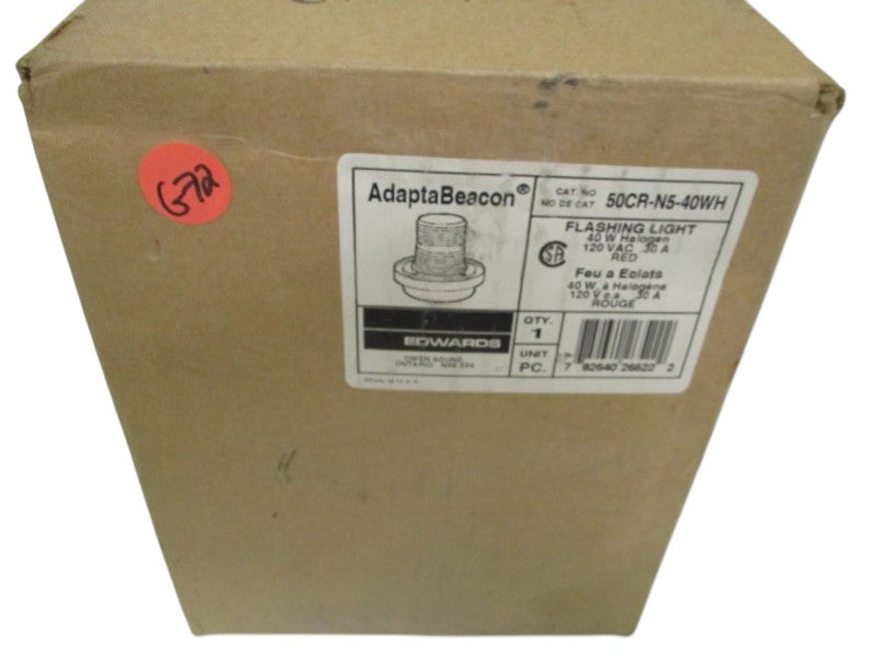 EDWARDS ADAPTABEACON 50CR-N5-40WH RED FLASHING LIGHT NSMP