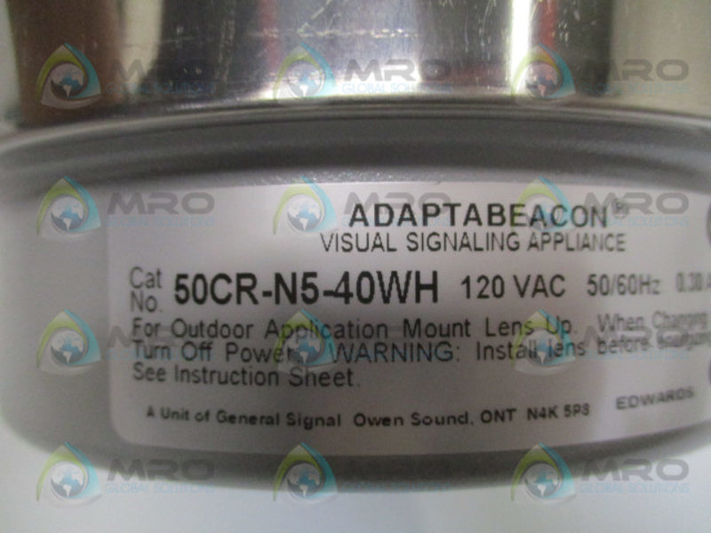 EDWARDS ADAPTABEACON 50CR-N5-40WH RED FLASHING LIGHT NSMP