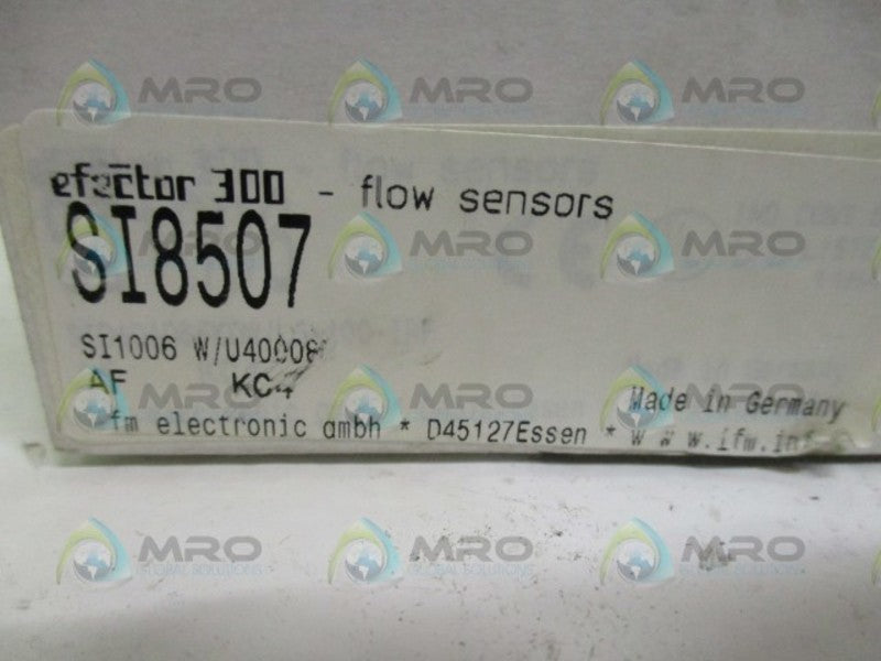 IFM EFECTOR SI8507 FLOW MONITOR NSMP