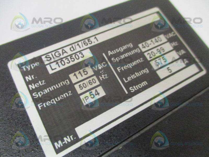 EG-RICHTLINIE SIGAd/1/65.1 TEST EQUIPMENT NSNP