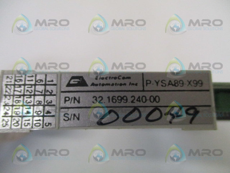 ELECTROCOM P-YSA89-X99 32.1699.240-00 CARD ASSEMBLY NSMP