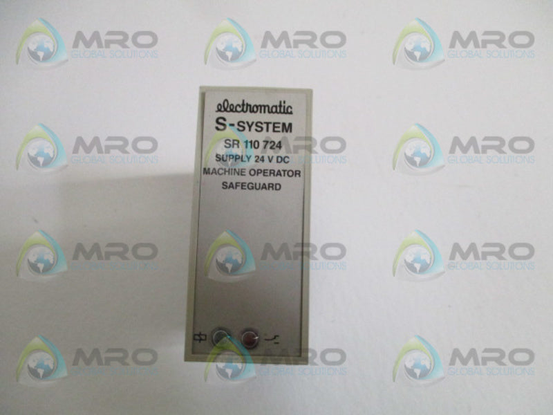 ELECTROMATIC SR110724 MACHINE OPERATOR SAFEGUARD 24VDC UNMP
