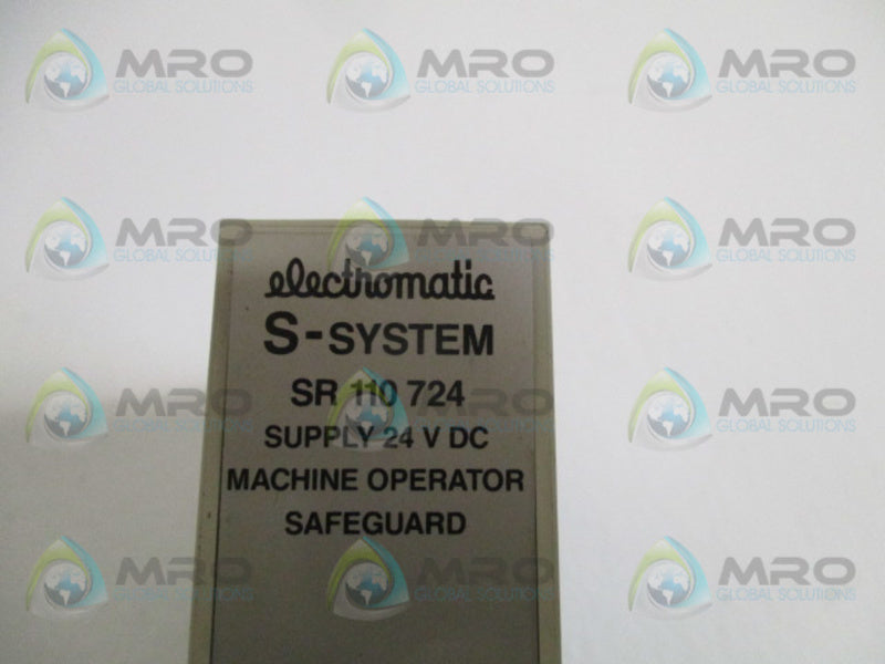 ELECTROMATIC SR110724 MACHINE OPERATOR SAFEGUARD 24VDC UNMP