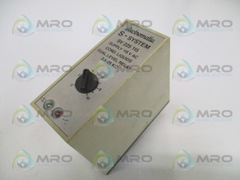 ELECTROMATIC SV225115 COND. LIQUIDS DUAL LEVEL RELAY 115V UNMP