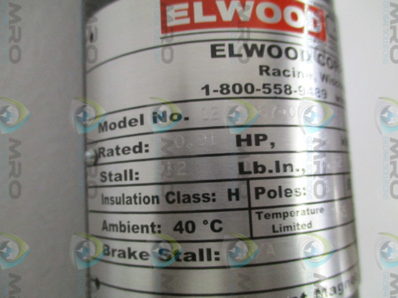ELWOOD 120-167-005 AC SERVO MOTOR 0.91HP 2970RPM (AS PICTURED) NSNP