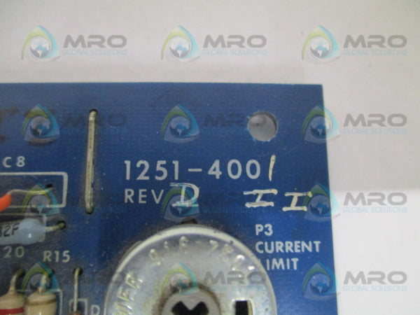 EMERSON 1251-4001 CONTROL BOARD UNMP