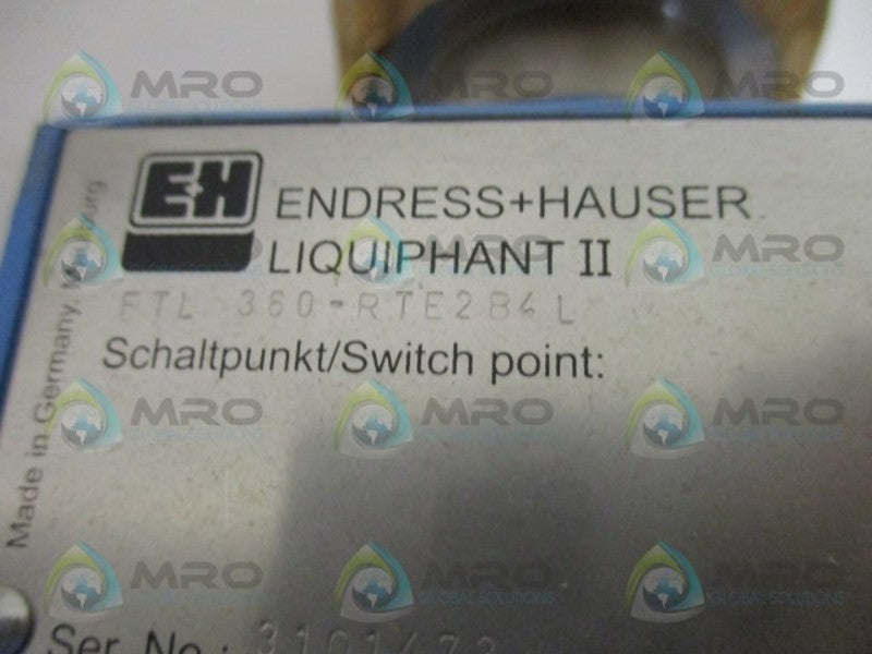 ENDRESS+HAUSER LIQUIPHANT II FTL360-RTE2B4L LEVEL SWITCH NSNP