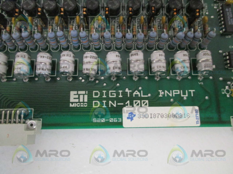 ETI MICRO DIN-100 DIGITAL INPUT BOARD NSNP