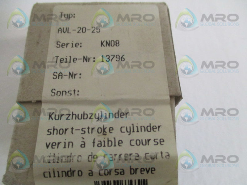 FESTO AVL-20-25 SHORT STROKE PNEUMATIC CYLINDER NSMP