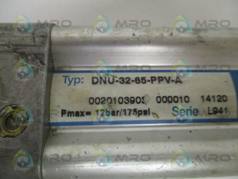 FESTO DNU-32-65-PPV-A ACTUATOR PNEUMATIC CYLINDER NSNP