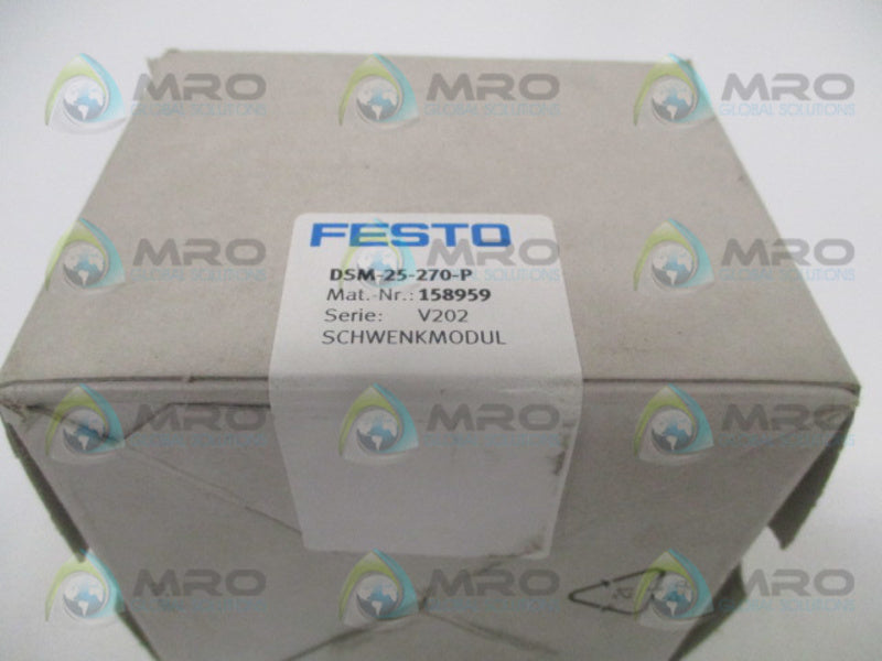 FESTO DSM-25-270-P PNEUMATIC SWIVEL MODULE NSFS