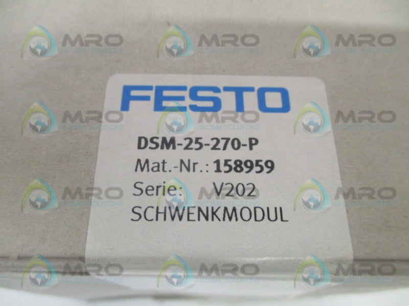 FESTO DSM-25-270-P PNEUMATIC SWIVEL MODULE NSFS