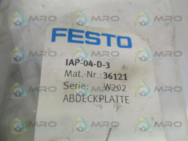 FESTO IAP-04-D-3 COVER PLATE NSMP
