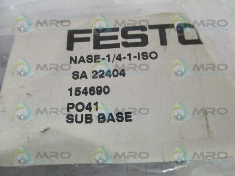 FESTO NASE-1/4-1-ISO PNEUMATIC SUB-BASE NSMP